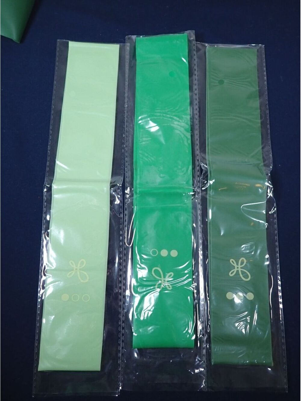 New 6 Rubber Exercise Bands – Easy, Medium, Hard – Two Lengths
